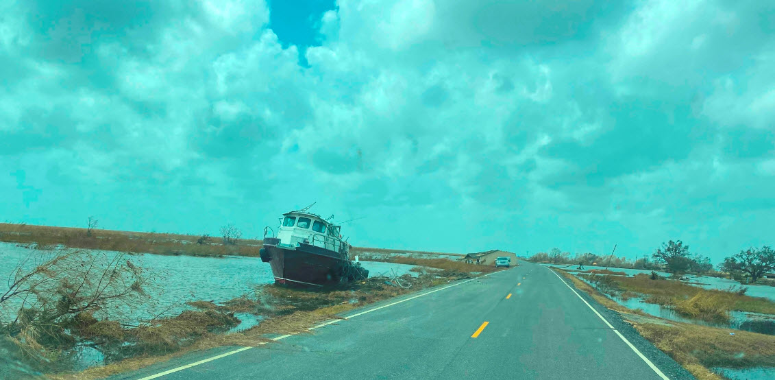 Boat is grounded.